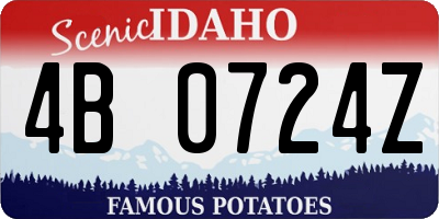 ID license plate 4B0724Z