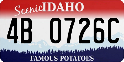 ID license plate 4B0726C