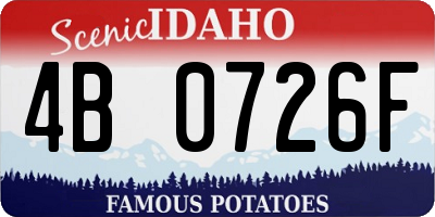 ID license plate 4B0726F