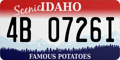 ID license plate 4B0726I