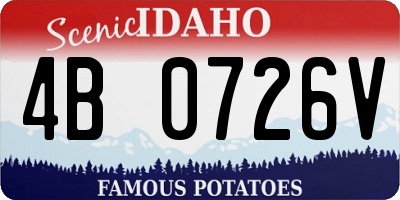 ID license plate 4B0726V