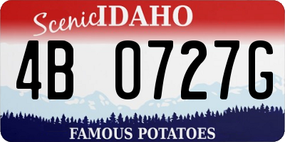 ID license plate 4B0727G