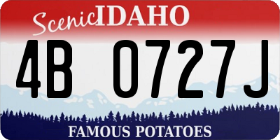 ID license plate 4B0727J
