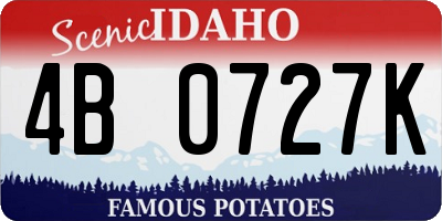 ID license plate 4B0727K
