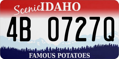 ID license plate 4B0727Q