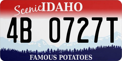 ID license plate 4B0727T