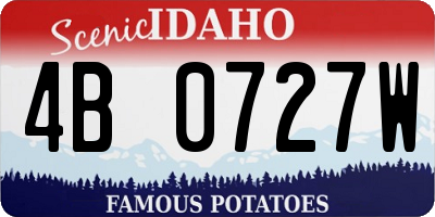 ID license plate 4B0727W