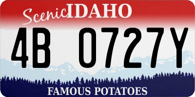 ID license plate 4B0727Y