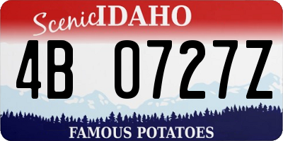 ID license plate 4B0727Z