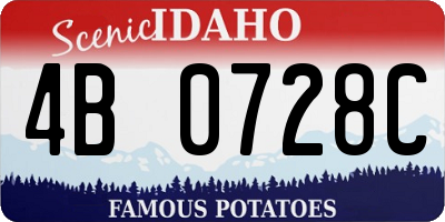 ID license plate 4B0728C