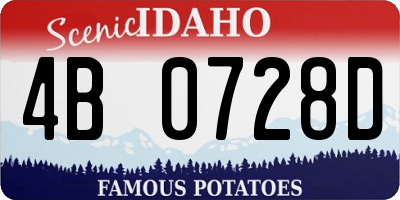 ID license plate 4B0728D