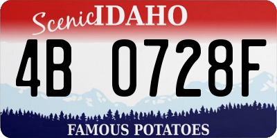ID license plate 4B0728F