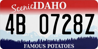 ID license plate 4B0728Z