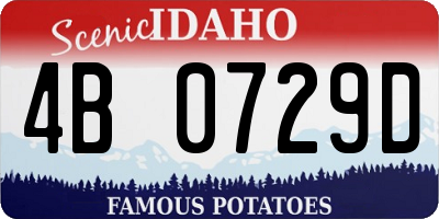 ID license plate 4B0729D
