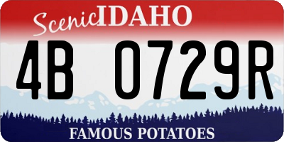 ID license plate 4B0729R