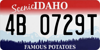 ID license plate 4B0729T
