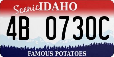 ID license plate 4B0730C