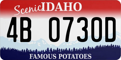 ID license plate 4B0730D