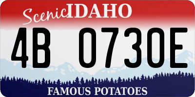 ID license plate 4B0730E