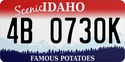 ID license plate 4B0730K
