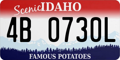 ID license plate 4B0730L