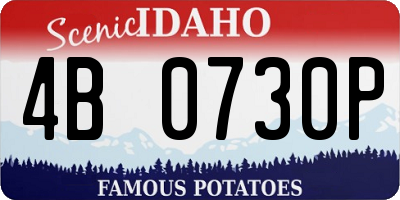ID license plate 4B0730P