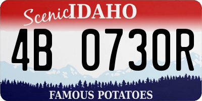 ID license plate 4B0730R