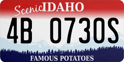 ID license plate 4B0730S