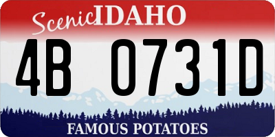 ID license plate 4B0731D
