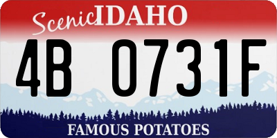 ID license plate 4B0731F