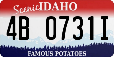 ID license plate 4B0731I
