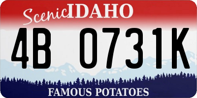 ID license plate 4B0731K