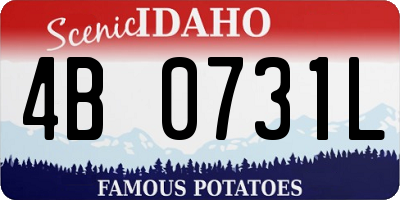 ID license plate 4B0731L