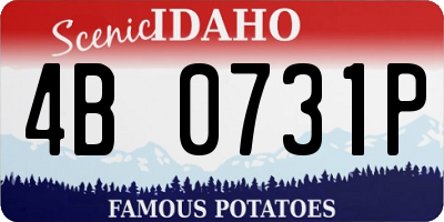 ID license plate 4B0731P