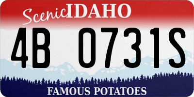 ID license plate 4B0731S