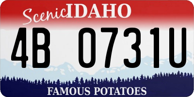 ID license plate 4B0731U