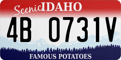 ID license plate 4B0731V