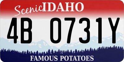 ID license plate 4B0731Y