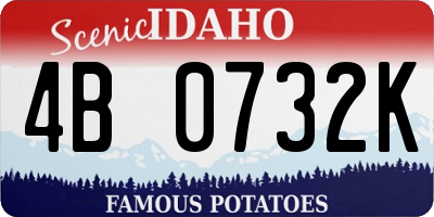 ID license plate 4B0732K