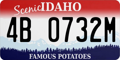 ID license plate 4B0732M