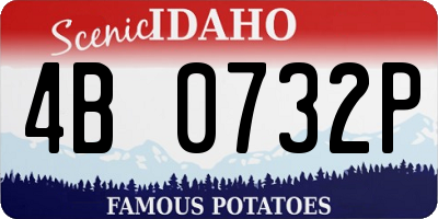 ID license plate 4B0732P