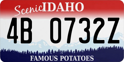 ID license plate 4B0732Z