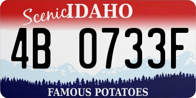 ID license plate 4B0733F