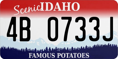 ID license plate 4B0733J
