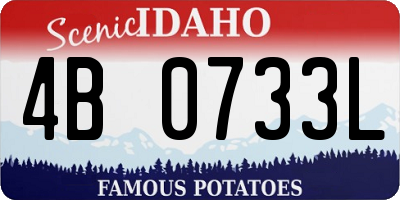 ID license plate 4B0733L