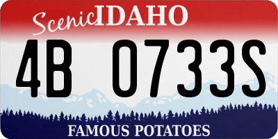 ID license plate 4B0733S