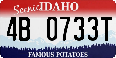 ID license plate 4B0733T