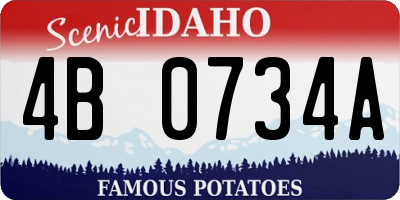 ID license plate 4B0734A