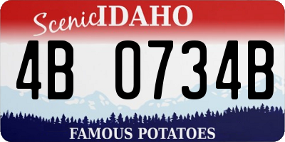 ID license plate 4B0734B