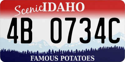 ID license plate 4B0734C